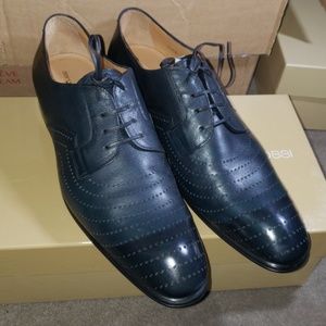 SERGIO ROSSI PELLE PITONE INGRASSATO EBANO SIZE 9